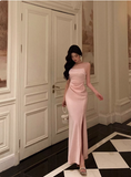 Elegant Mermaid Spaghetti Straps Pink 18th Birthday Dress Party Gown Birthday Outfits Birthday Dress Ideas For Women HZ1121