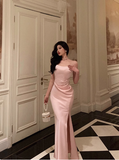 Elegant Mermaid Spaghetti Straps Pink 18th Birthday Dress Party Gown Birthday Outfits Birthday Dress Ideas For Women HZ1121