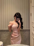Elegant Mermaid Spaghetti Straps Pink 18th Birthday Dress Party Gown Birthday Outfits Birthday Dress Ideas For Women HZ1121