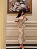 Classy Mermaid Strapless 2 Pieces Floral 18th Birthday Dress Party Gown 21st Birthday Outfits Birthday Dress Ideas For Women HZ1121