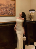 Classy Mermaid Off the Shoulder White 18th Birthday Dress Party Gown 21st Birthday Outfits Birthday Dress Ideas For Women HZ1121