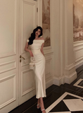 Classy Mermaid Off the Shoulder White 18th Birthday Dress Party Gown 21st Birthday Outfits Birthday Dress Ideas For Women HZ1121