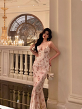 Classy Mermaid Spaghetti Straps Floral 18th Birthday Dress Party Gown 21st Birthday Outfits Birthday Dress Ideas For Women HZ1121