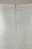 Chic Strapless Sweetheart Ivory Wedding Dresses Ruffles Tulle Sleeveless Bridal Gowns with Feather HZ1121