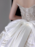 Unique Bridal Gown Ball Gown Sweetheart White Lace Wedding Dresses Bridal Gowns HZ1121