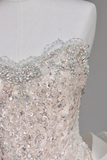 Gorgeous Mermaid Sweetheart Sequin Champagne Long Prom Dress Party Dress Graduation Dresses HZ1121