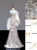 Gorgeous Mermaid Spaghetti Straps Sequin Long Prom Dresses Graduation Dresses HZ1121