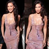 Classy Mermaid Spaghetti Straps Floral Chiffon Prom Dresses Summer Wedding Guest Dresses Wedding Guest Outfits HZ1121