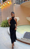 Gorgeous A line High Neckline Black Tie Prom Dresses Formal Summer Wedding Guest Dresses Wedding Guest Outfits HZ1121