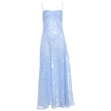 Gorgeous A line Straps Light Sky Blue Lace Prom Dresses Formal Summer Wedding Guest Dresses Wedding Guest Outfits HZ1121