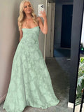 Gorgeous A line Straps Light Sky Blue Lace Prom Dresses Formal Summer Wedding Guest Dresses Wedding Guest Outfits HZ1121