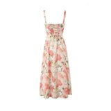 Elegant Wedding Guest Outfit Ball Gown Pink Floral Formal Night Dresses Summer Tea Length Wedding Guest Dresses HZ1121
