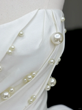 Timeless Bridal Gown Ball Gown Strapless White Satin Wedding Dresses Bridal Gowns HZ1121