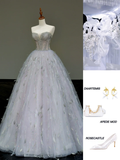 Gorgeous Ball Gown Sweetheart Tulle Long Prom Dress Party Dress Graduation Dresses HZ1121