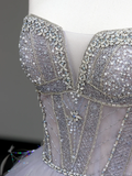 Gorgeous Ball Gown Sweetheart Tulle Long Prom Dress Party Dress Graduation Dresses HZ1121