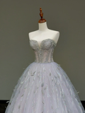 Gorgeous Ball Gown Sweetheart Tulle Long Prom Dress Party Dress Graduation Dresses HZ1121
