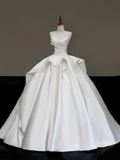 Timeless Bridal Gown Ball Gown Sweetheart White Satin Wedding Dresses Bridal Gowns HZ1121