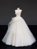 Timeless Bridal Gown Ball Gown Strapless Ivory Tulle Wedding Dresses Bridal Gowns HZ1121