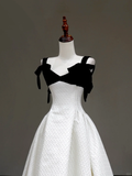 Gorgeous A line Spaghetti Straps White Long Prom Dress Party Dress Graduation Dresses HZ1121