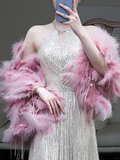 Gorgeous A line Halter Sequin Long Prom Dress Party Dress Graduation Dresses HZ1121