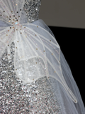 Elegant Glamour Ball Gown Sweetheart Sequin Silver Red Prom Dress Party Dress Evening Dresses HZ1121