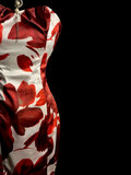 Classy Sheath Strapless Floral Short Homecoming Dress Summer Hoco Dresses Cocktail Dress HZ1121