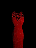 Vintage Mermaid Scoop Red Sequin Long Prom Dresses Evening Gowns Evening Dress HZ1121