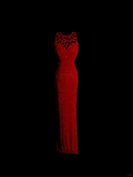 Vintage Mermaid Scoop Red Sequin Long Prom Dresses Evening Gowns Evening Dress HZ1121