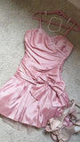 Cute A line Pink Short Summer Birthday Dress Hoco Dress Birthday Outfit 19th Birthday Mini Party Dresses HZ1121