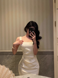 Pretty Mermaid Square Neckline White 18th Birthday Dress Party Outfits Birthday Outfits For Women HZ1121