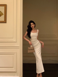 Pretty Sheath Square Neckline White 21st Birthday Dress Party Outfits Birthday Outfits For Women HZ1121