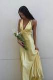 Sexy Mermaid V neckline Long Prom Dress HZ1022