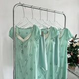 Tea Break French Puff Sleeve Hollow First Love Fishtail Dress 3-Piece Set HZ1121