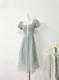 Sexy A line Square Summer Dress Holiday Party Outfits For Women HZ1121