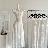 Cute A Line Spaghetti Straps Ivory Lace Summer Dress Holiday Party Outfits For Women HZ1121