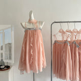 Cute A Line Spaghetti Straps Pink Chiffon Summer Dress Holiday Short Party Outfits For Women HZ1121