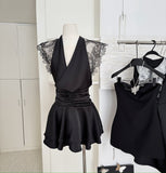 Sexy A Line Halter Neckline Summer Dress Little Black Dress Holiday Party Outfits For Women HZ1121