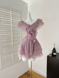 Cute A Line V Neckline Layers Summer Dress Holiday Party Outfits For Girls HZ1121