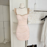 Cute Sheath Sweetheart Floral Pink Short Summer Dress Holiday Party Birthday Outfits HZ1121