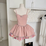 Sexy A line Spaghetti Straps Pink Min Summer Dress Holiday Party Homecoming Dress Birthday Outfits For Teens HZ1121