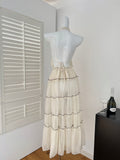 Sexy A line Halter Neckline 2 Pieces Summer Dress Holiday Dresses Party Outfits For Women HZ1121