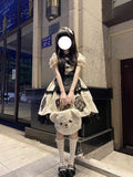 Cute Ball Gown Short Sleeves 16th Birthday Dress Lolita Dress Champagne Birthday Outfits HZ1121