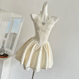 Cute A Line Halter Ivory Lace Summer Dress Holiday Party Outfits For Women HZ1121