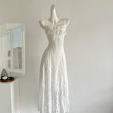 Cute A Line Spaghetti Straps Ivory Lace Summer Dress Holiday Party Outfits For Women HZ1121