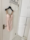 Cute Sheath Sweetheart Floral Pink Short Summer Dress Holiday Party Birthday Outfits HZ1121