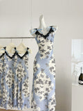 Sexy Sheath Straps Floral Summer Dress Holiday Party Birthday Outfits For Women HZ1121