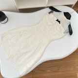 Cute Sheath Halter Neckline Short Lace Summer Dress Holiday Party Outfits For Women HZ1121