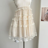 Cute A Line Square Halter Lace Summer Dress Holiday Party Outfits For Girls HZ1121