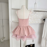 Sexy A line Spaghetti Straps Pink Min Summer Dress Holiday Party Homecoming Dress Birthday Outfits For Teens HZ1121