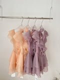 Cute A Line V Neckline Layers Summer Dress Holiday Party Outfits For Girls HZ1121